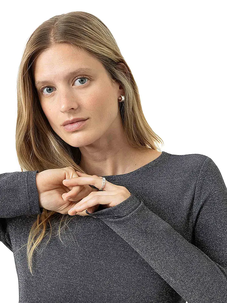 MEY | T-shirt à manches longues SPARKLING RIB thunder grey | 