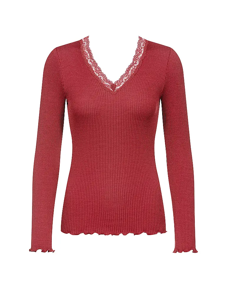 MEY | T-shirt à manches longues WOOL EXPRESSIVE | rot