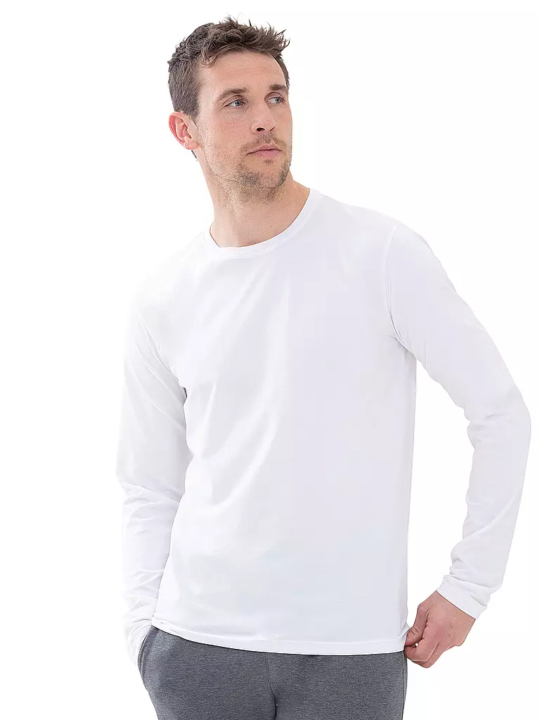MEY | T-shirt de pyjama à manches longues RELAX blanc | 