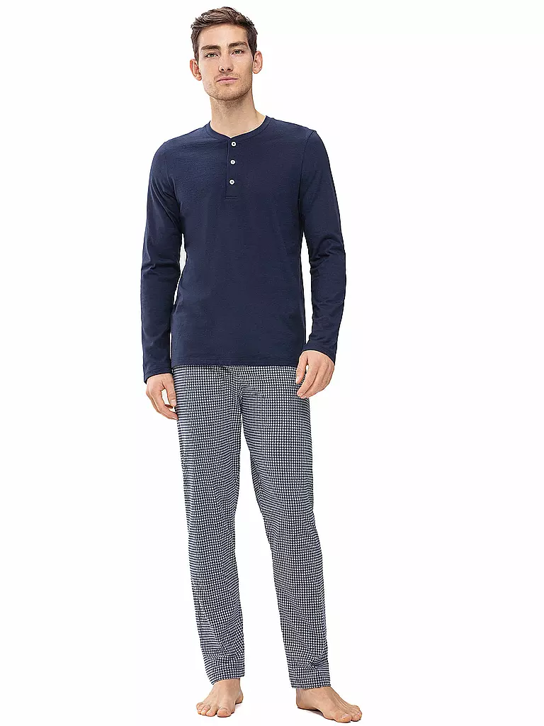 MEY | T-shirt de pyjama à manches longues | Bleu
