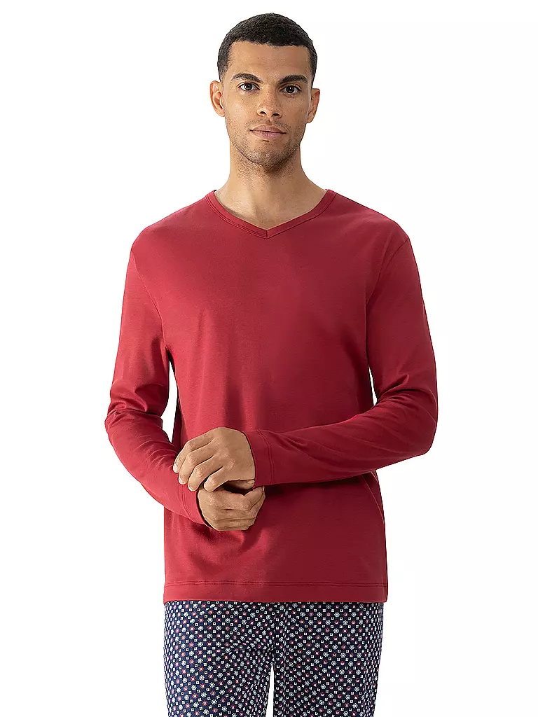 MEY | T-shirt de pyjama à manches longues | Rouge