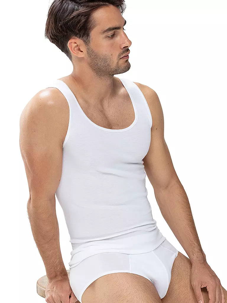 MEY | T-shirt de sport décontracté en coton blanc | 