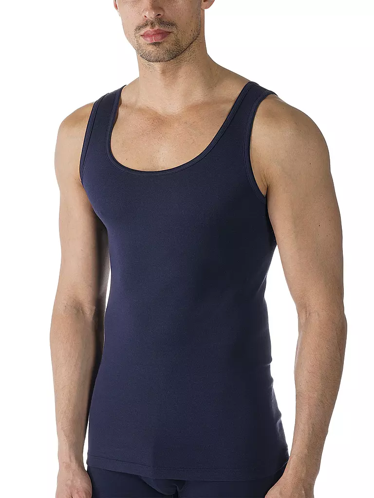 MEY | T-shirt de sport décontracté en coton bleu yacht | blau