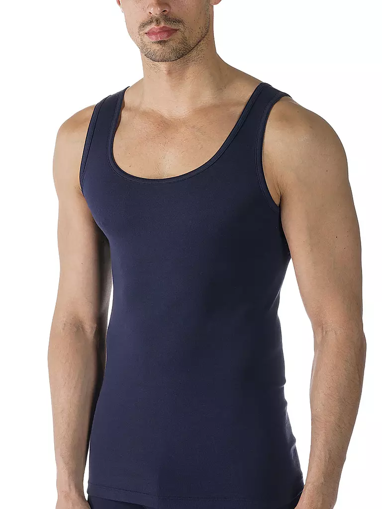 MEY | T-shirt de sport décontracté en coton bleu yacht | 