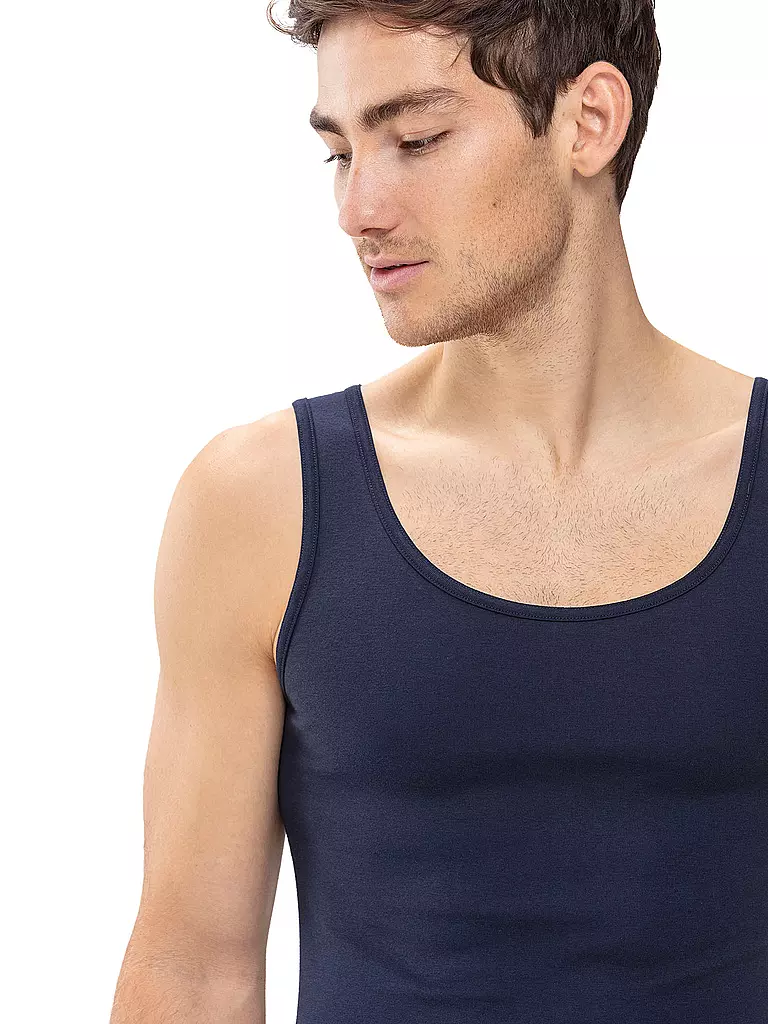 MEY | T-shirt de sport décontracté en coton bleu yacht | 
