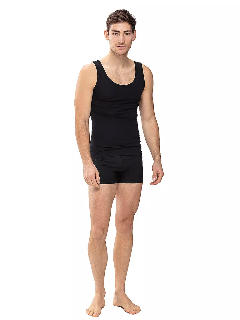 MEY | T-shirt de sport décontracté en coton noir | schwarz