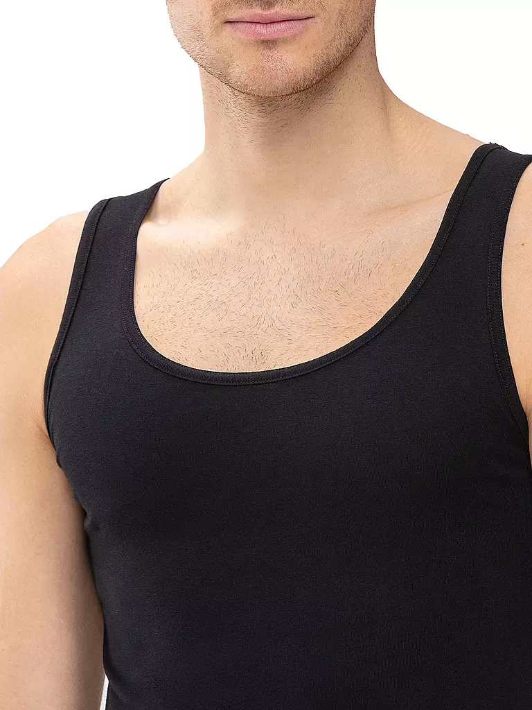 MEY | T-shirt de sport décontracté en coton noir | 