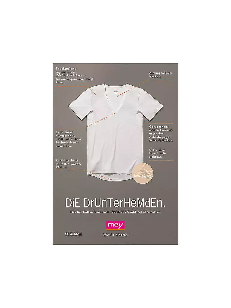 MEY | T-shirt DRY COTTON peau claire | 