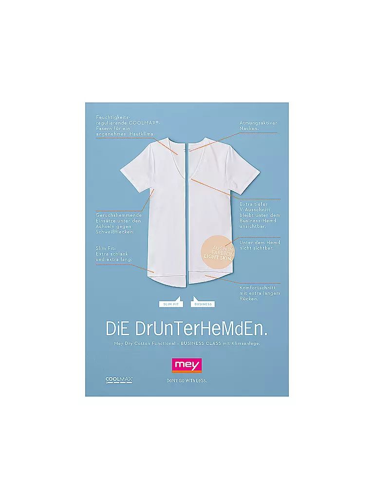 MEY | T-Shirt Slim Fit DRY COTTON light skin | 