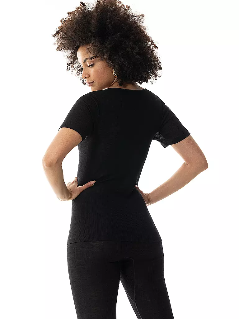 MEY | T-Shirt WOOL LOVE noir | 