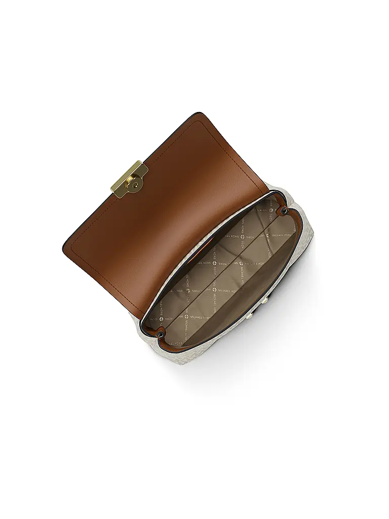 MICHAEL KORS | Sac - Sac à main TRIBECA MEDIUM SIGNATURE LOGO | Beige