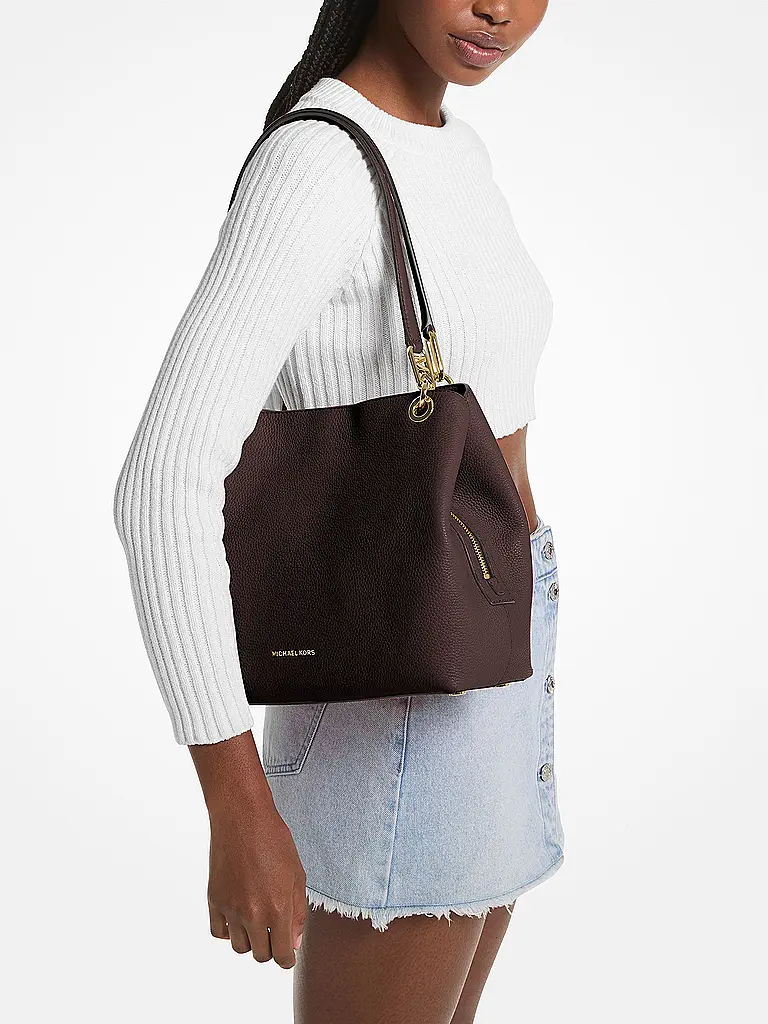 MICHAEL KORS | Sac en cuir - Sac bandoulière KENSINGTON Large | braun