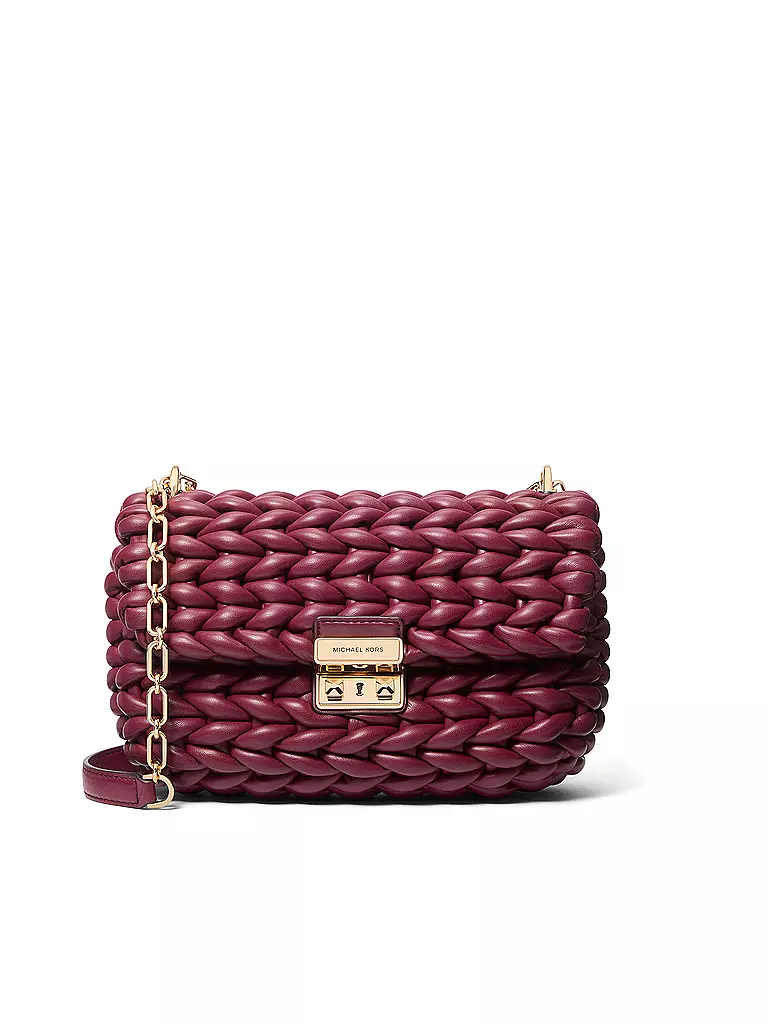MICHAEL KORS | Sac en cuir - Sac bandoulière TRIBECA | Rouge foncé