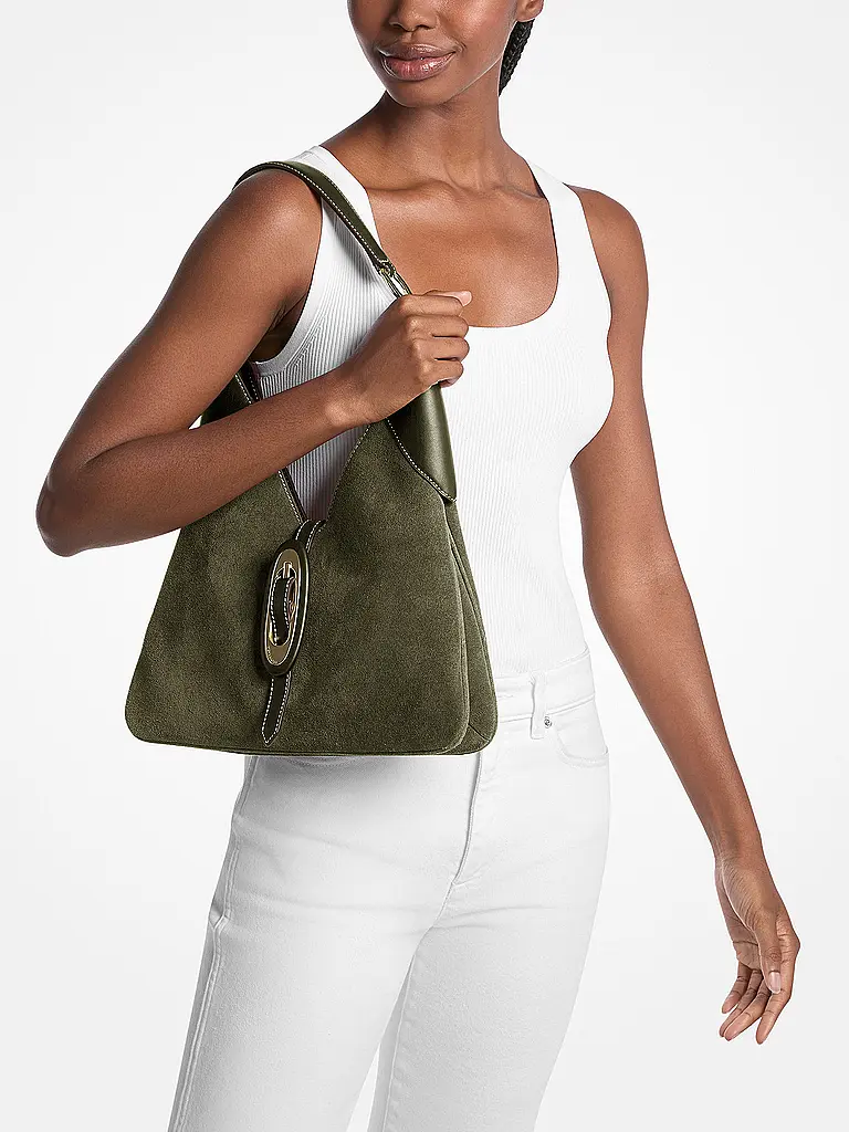 MICHAEL KORS | Sac en cuir - Sac Hobo CORNELIA Medium | olive