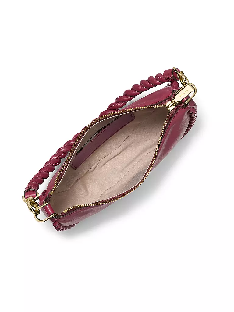 MICHAEL KORS | Sac en cuir - Sac Hobo KYLA Small | Rouge foncé