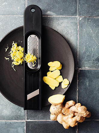 MICROPLANE | Râpe à gingembre 3 en 1 Noir