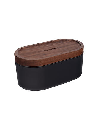 MICROPLANE | Râpe à main avec récipient Anthracite / Noyer