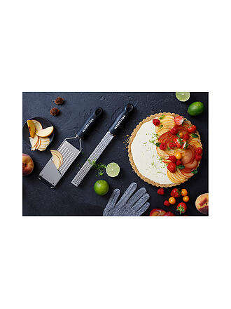 MICROPLANE | Set de râpes Gourmet avec gant de protection, 3 pièces, noir