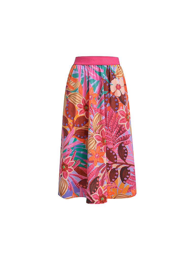 Jupe mi-longue orange 38