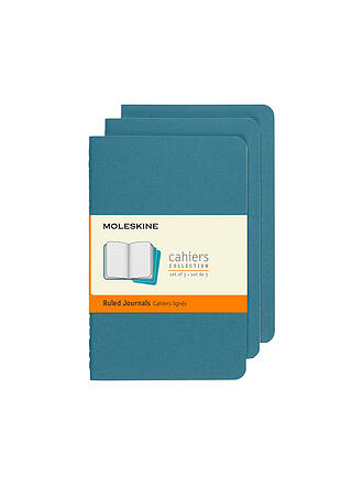 MOLESKINE | Carnet CAHIER lot de 3 ligné Large Brisk Blue