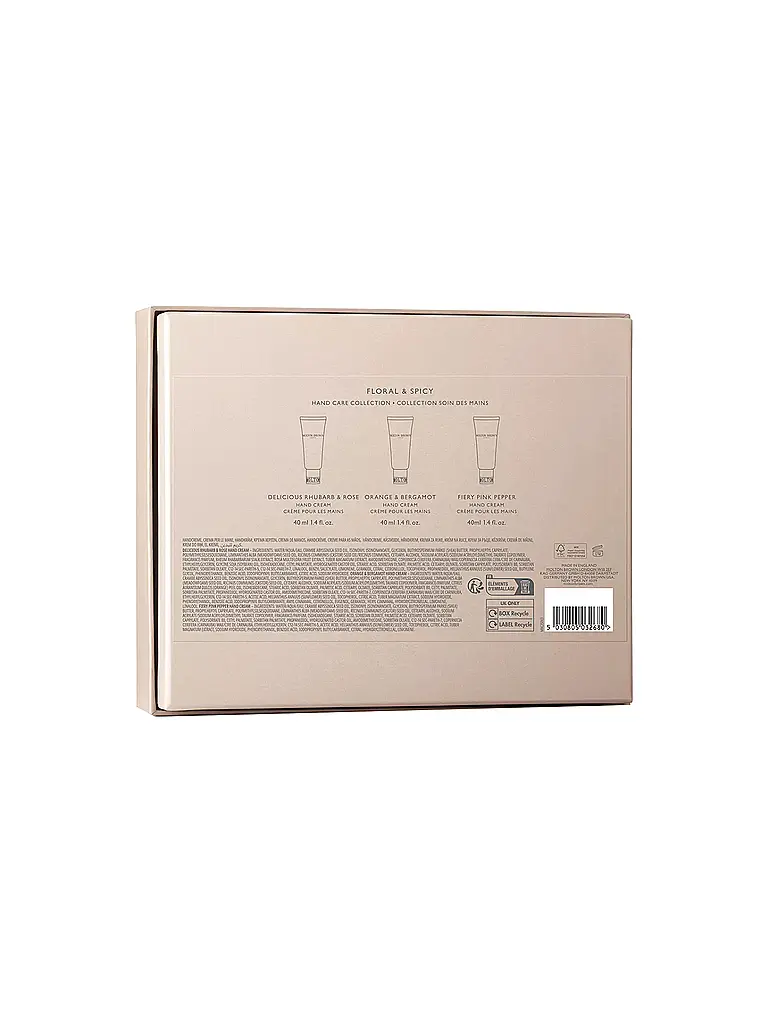 MOLTON BROWN | Coffret cadeau - Set de crèmes pour les mains Floral & Spicy 3x40ml | 