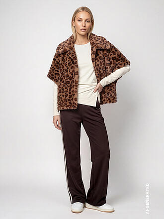 MONARI | Cape - Poncho aspect fourrure