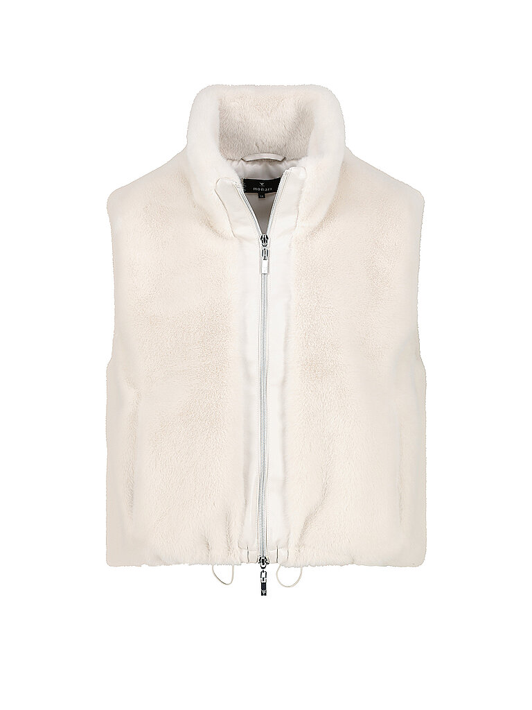 Gilet aspect fourrure crème 42