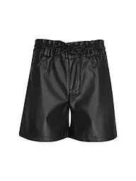 MONARI | Bermuda aspect cuir | Noir