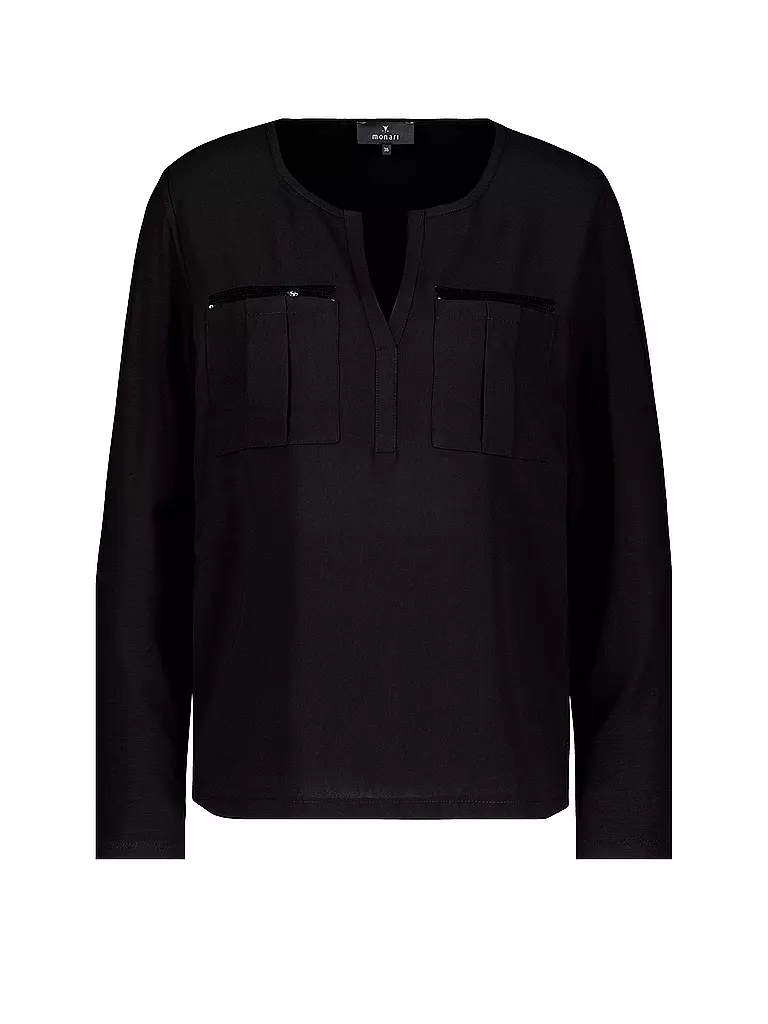MONARI | Blusenshirt | Noir