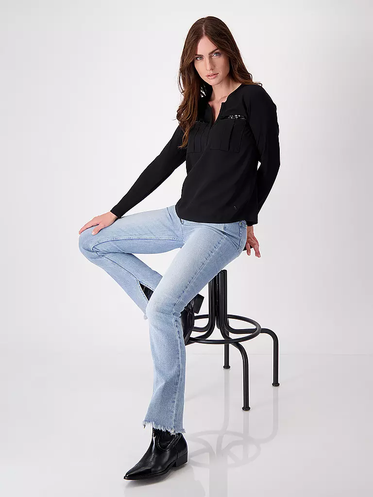 MONARI | Blusenshirt | Noir