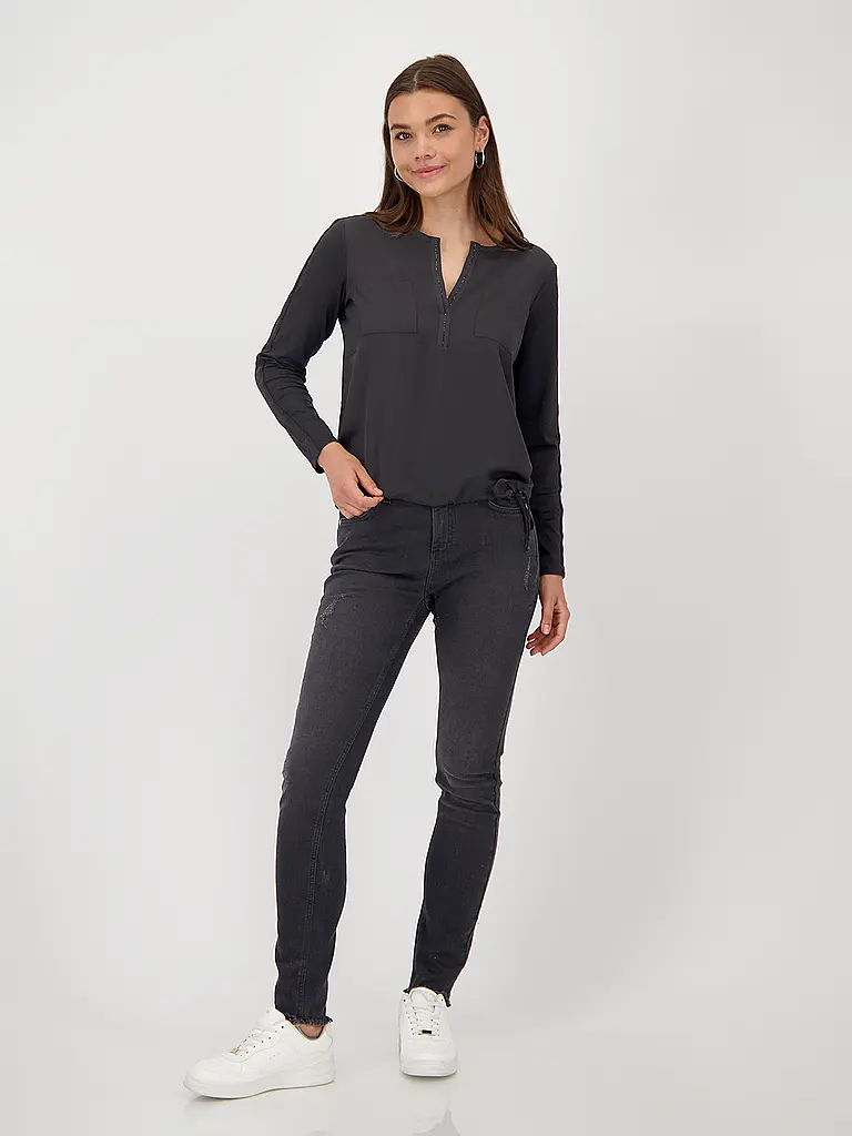 MONARI | Blusenshirt | Noir