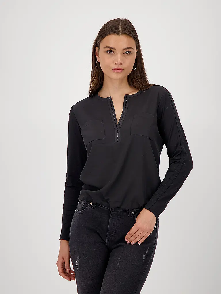 MONARI | Blusenshirt | Noir
