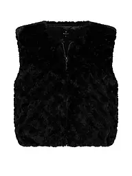 MONARI | Gilet aspect fourrure | Noir
