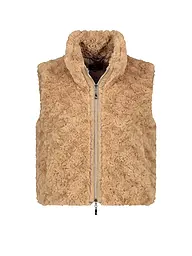 MONARI | Gilet aspect fourrure | Marron clair