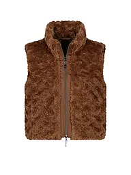 MONARI | Gilet aspect fourrure | Marron