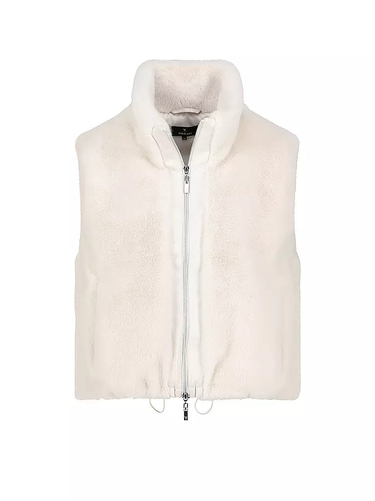 MONARI | Gilet aspect fourrure | creme