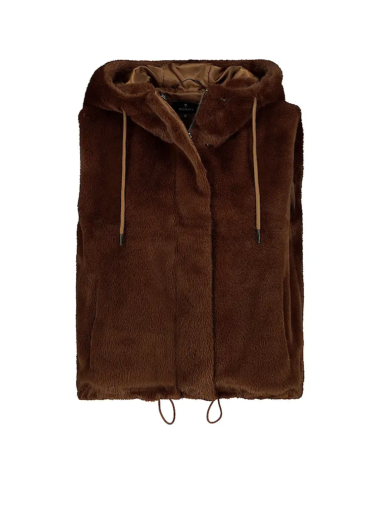 MONARI | Gilet aspect fourrure | braun