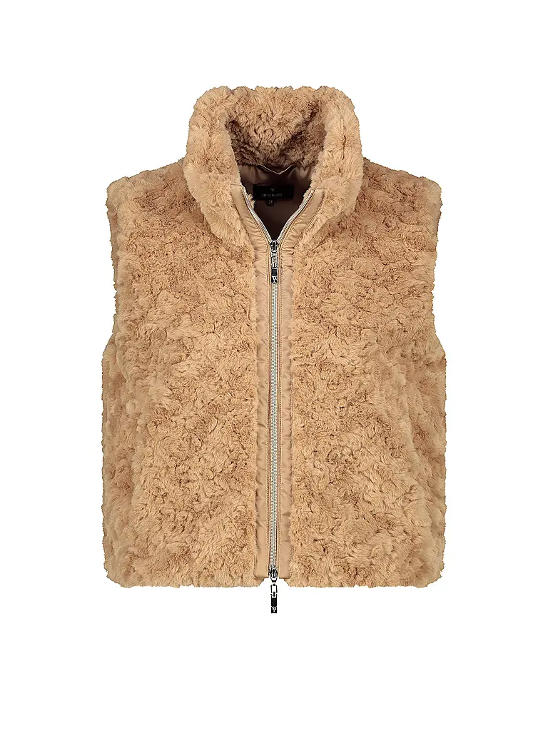 MONARI | Gilet aspect fourrure | hellbraun