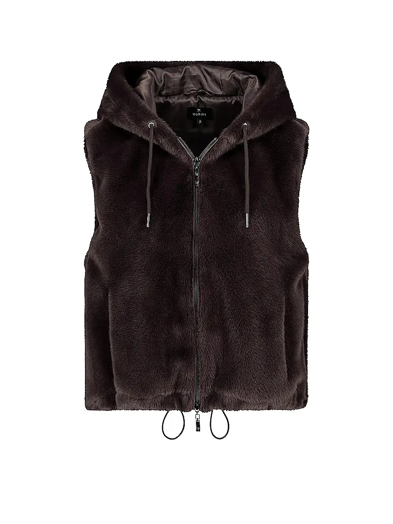 MONARI | Gilet aspect fourrure | Marron