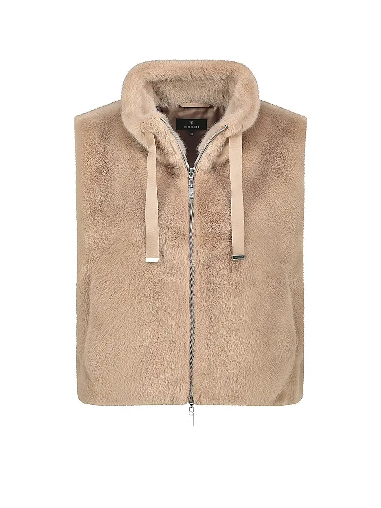 MONARI | Gilet aspect fourrure | beige