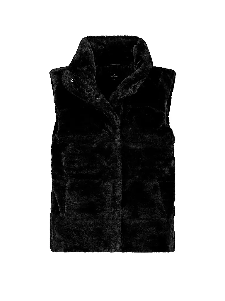 MONARI | Gilet aspect fourrure | schwarz