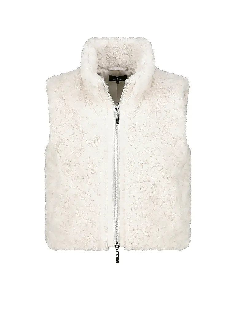 MONARI | Gilet aspect fourrure | creme