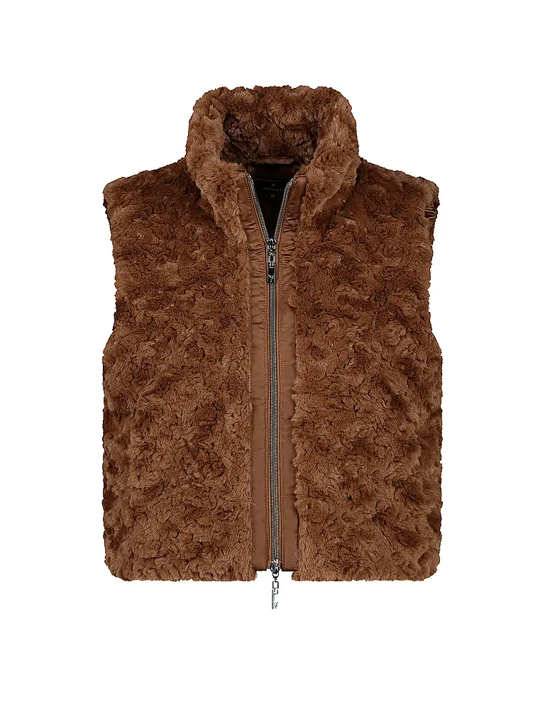 MONARI | Gilet aspect fourrure | braun