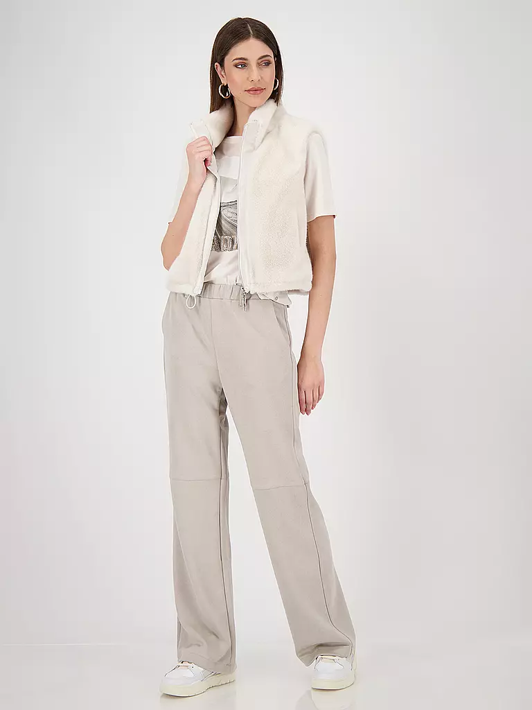 MONARI | Gilet aspect fourrure | creme