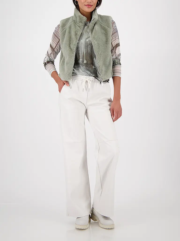 MONARI | Gilet aspect fourrure | Olive