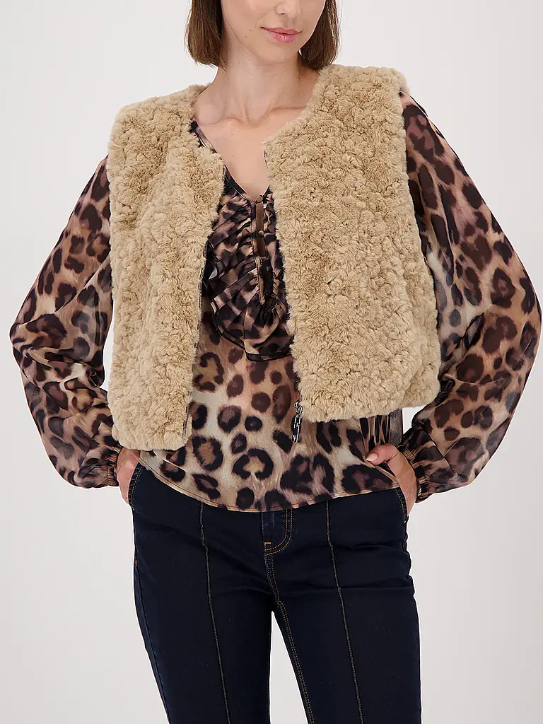 MONARI | Gilet aspect fourrure | 