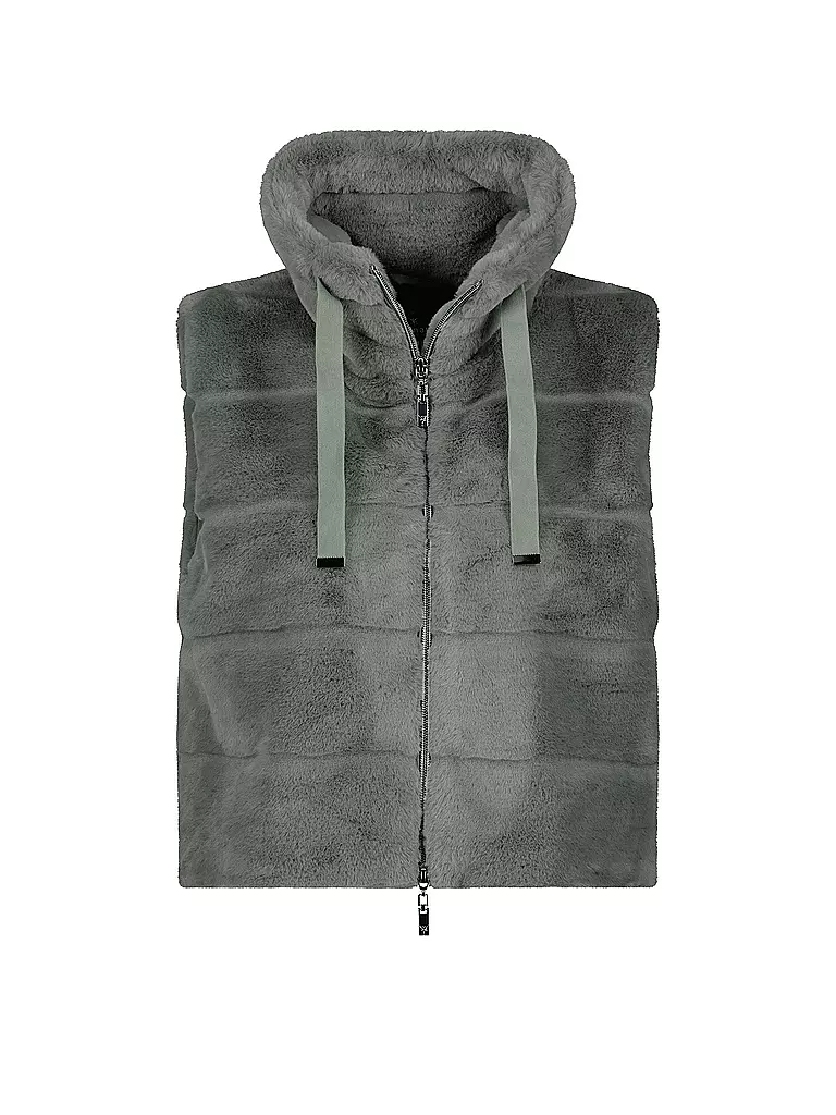 MONARI | Gilet en fausse fourrure | Gris