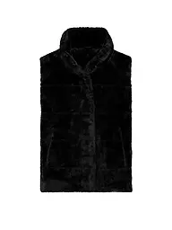 MONARI | Gilet in Felloptik | Noir
