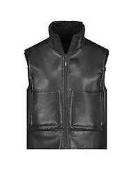 MONARI | Gilet réversible aspect fourrure | Noir