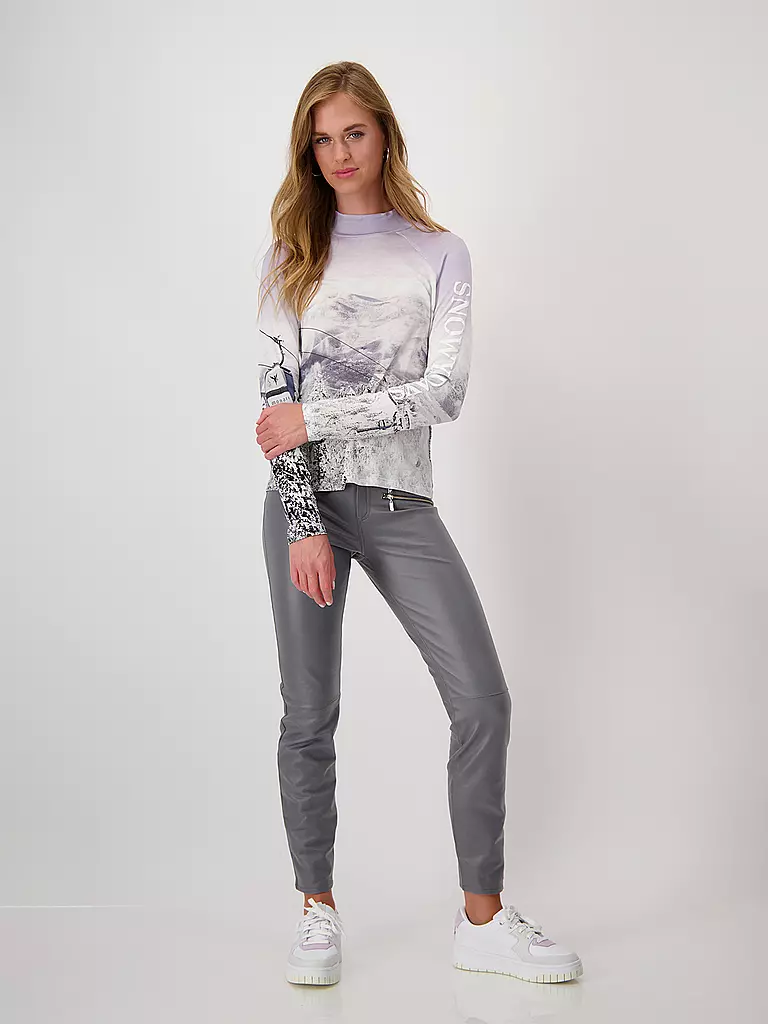 MONARI | Hose in Lederoptik | Gris